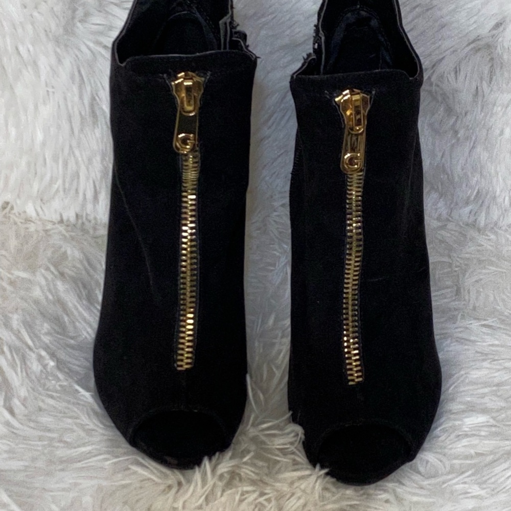 Black Open Toed Booties